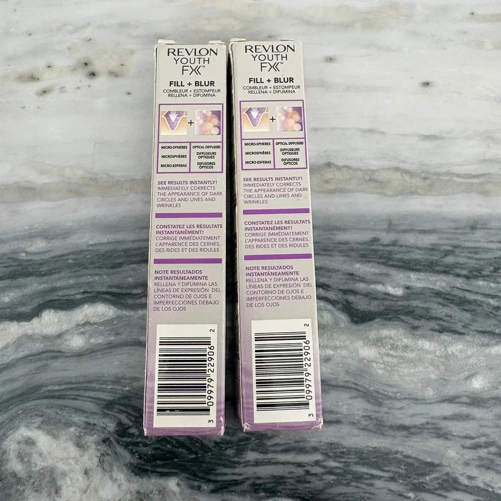 Lot of 2 Revlon Youth FX Fill Blur Concealer 06 Deep 0.11oz New Boxed
